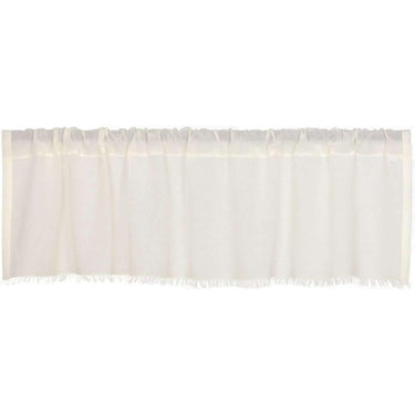 Tobacco Cloth Antique White Valance Fringed Curtain 16x60 VHC Brands - The Fox Decor